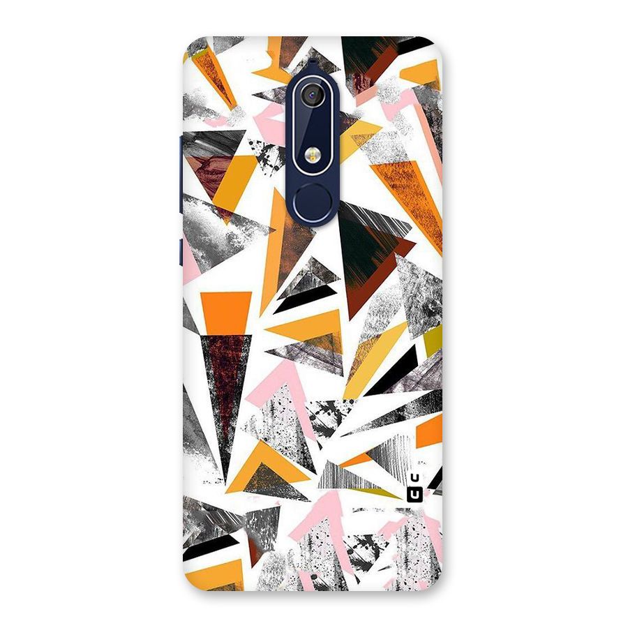 Abstract Sketchy Triangles Back Case for Nokia 5.1