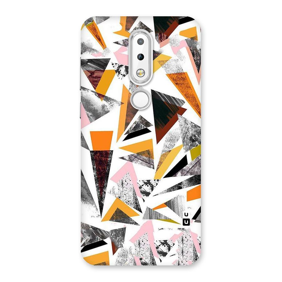 Abstract Sketchy Triangles Back Case for Nokia 6.1 Plus