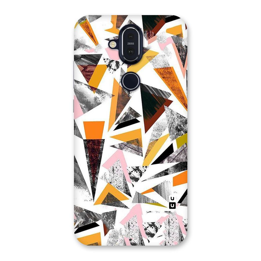 Abstract Sketchy Triangles Back Case for Nokia 8.1