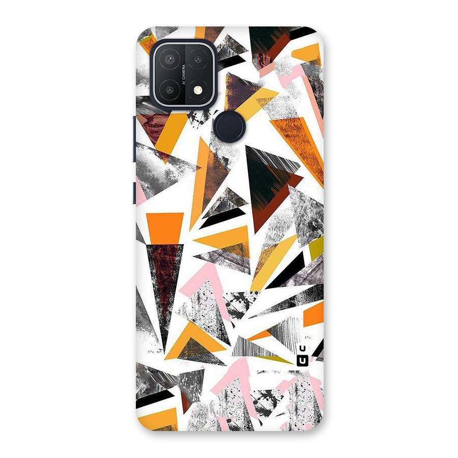 Abstract Sketchy Triangles Back Case for Oppo A15s