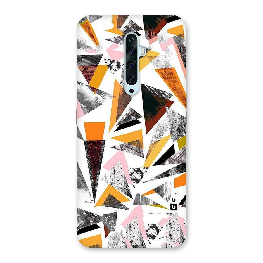 Abstract Sketchy Triangles Back Case for Oppo Reno2 F