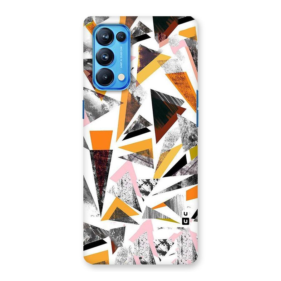 Abstract Sketchy Triangles Back Case for Oppo Reno5 Pro 5G