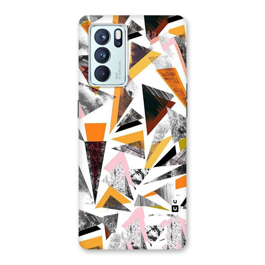 Abstract Sketchy Triangles Back Case for Oppo Reno6 Pro 5G