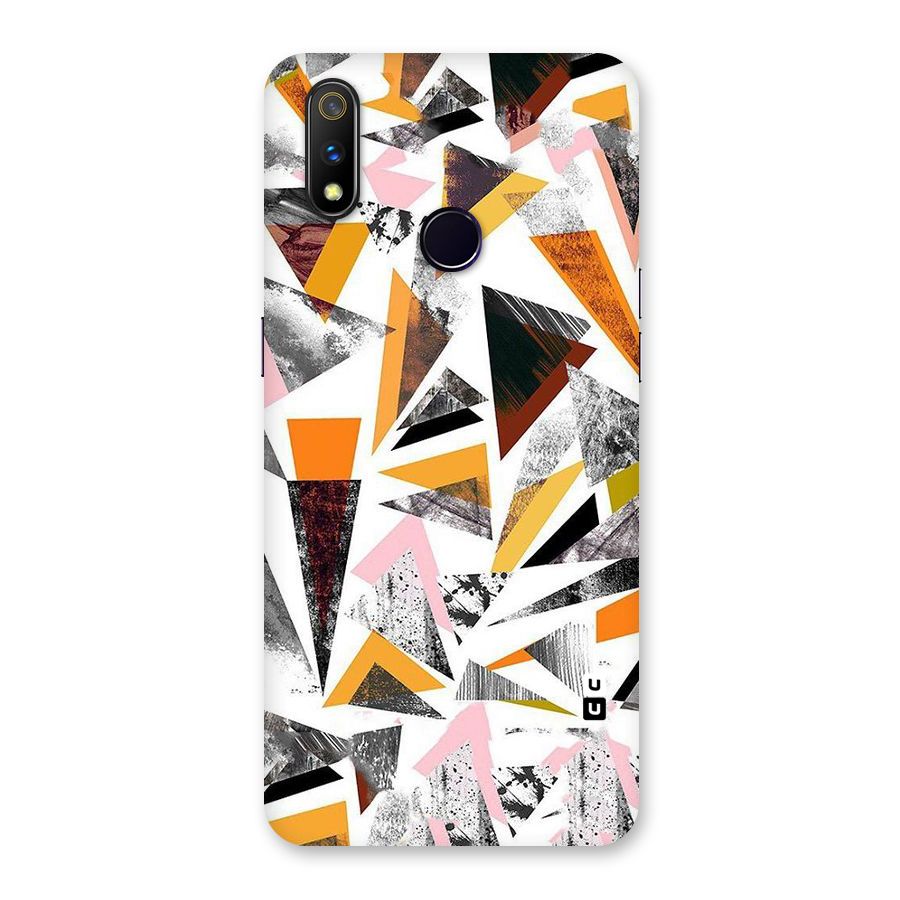 Abstract Sketchy Triangles Back Case for Realme 3 Pro