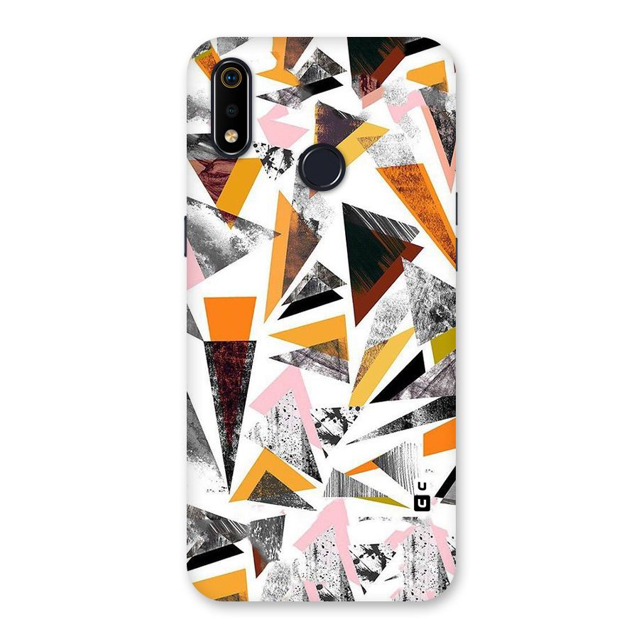 Abstract Sketchy Triangles Back Case for Realme 3i