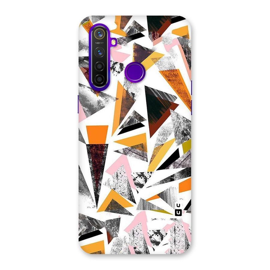Abstract Sketchy Triangles Back Case for Realme 5 Pro