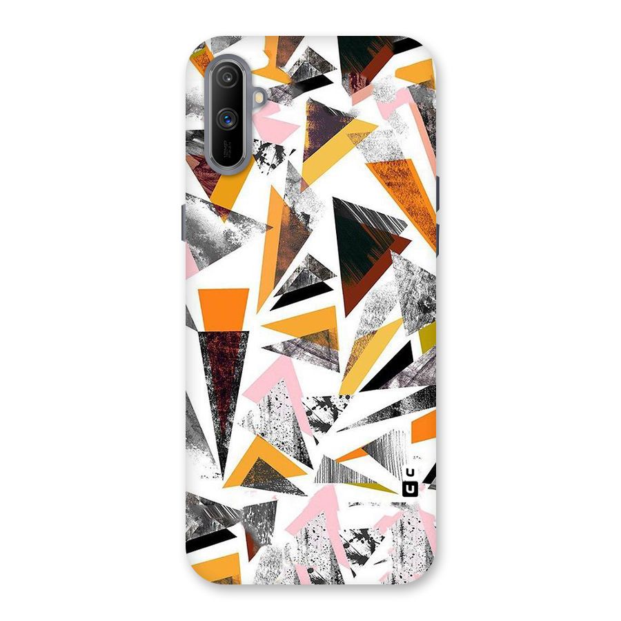 Abstract Sketchy Triangles Back Case for Realme C3