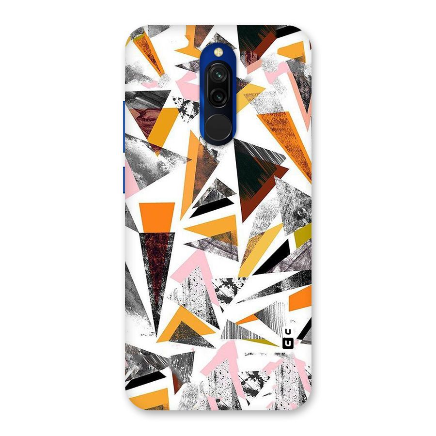 Abstract Sketchy Triangles Back Case for Redmi 8