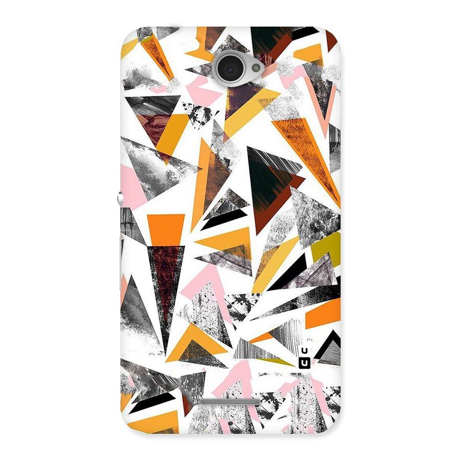 Abstract Sketchy Triangles Back Case for Sony Xperia E4
