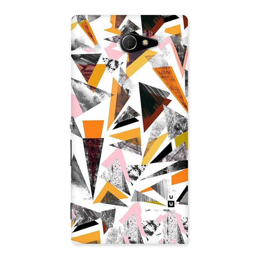 Abstract Sketchy Triangles Back Case for Sony Xperia M2