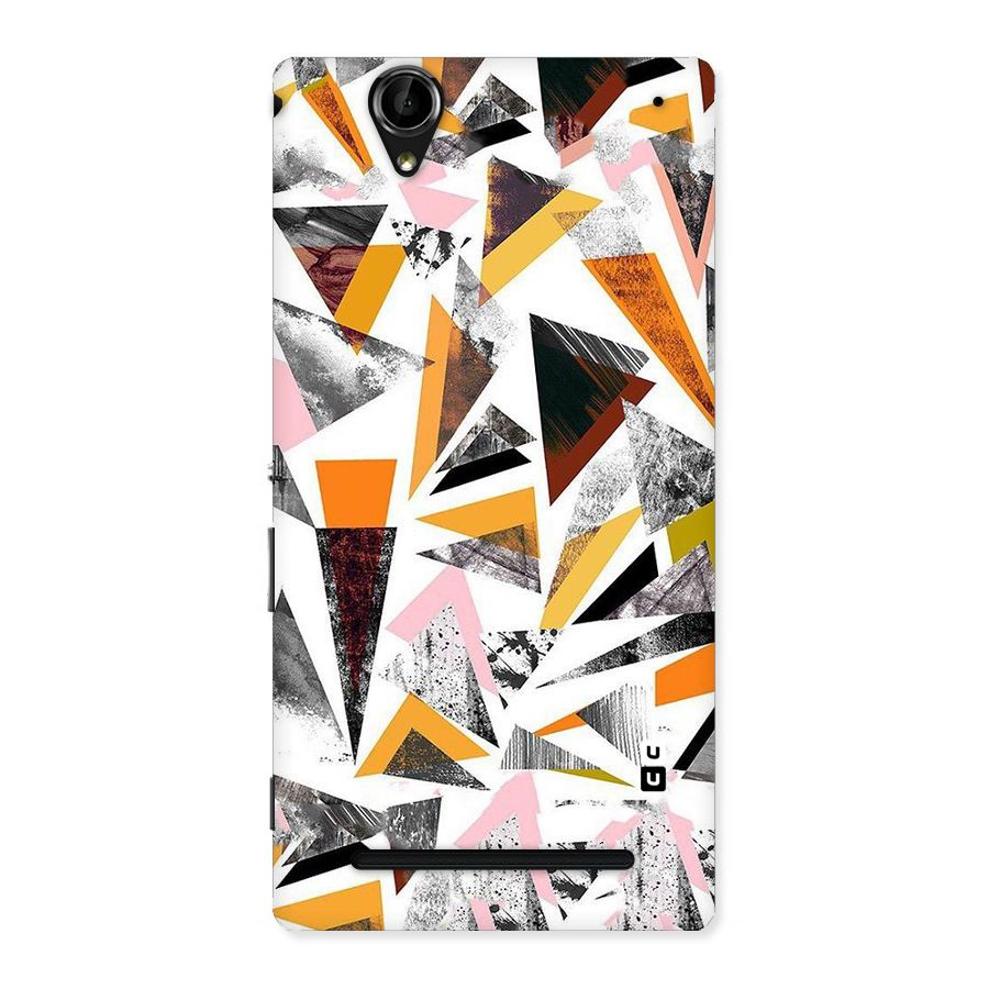 Abstract Sketchy Triangles Back Case for Sony Xperia T2