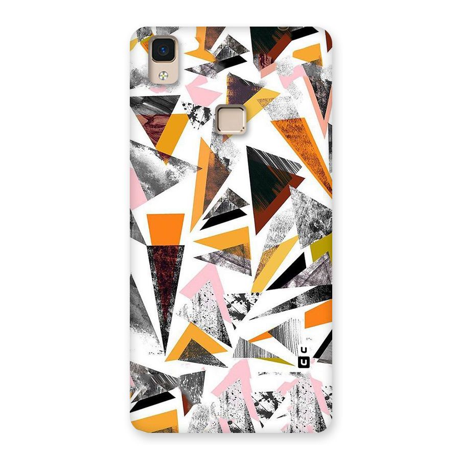 Abstract Sketchy Triangles Back Case for V3 Max
