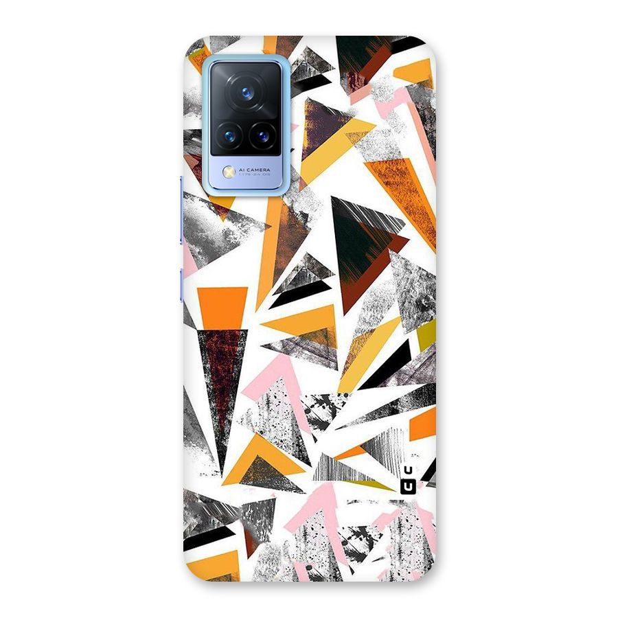 Abstract Sketchy Triangles Back Case for Vivo V21 5G