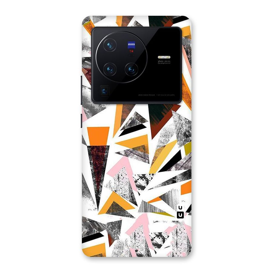 Abstract Sketchy Triangles Back Case for Vivo X80 Pro