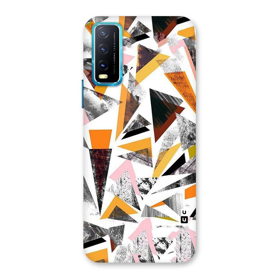 Abstract Sketchy Triangles Back Case for Vivo Y20A