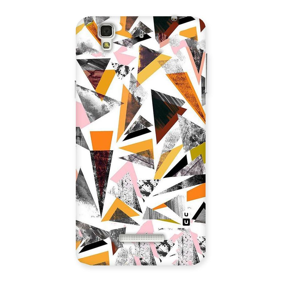 Abstract Sketchy Triangles Back Case for YU Yureka Plus