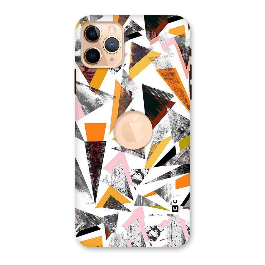 Abstract Sketchy Triangles Back Case for iPhone 11 Pro Max Logo Cut