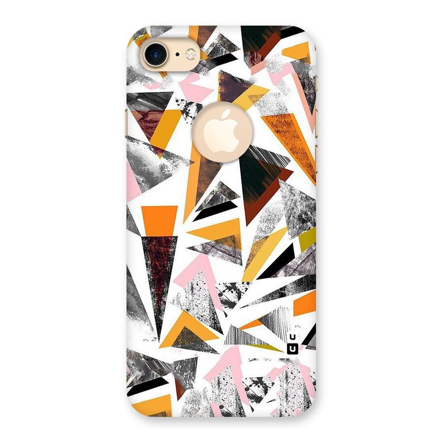 Abstract Sketchy Triangles Back Case for iPhone 7 Logo Cut