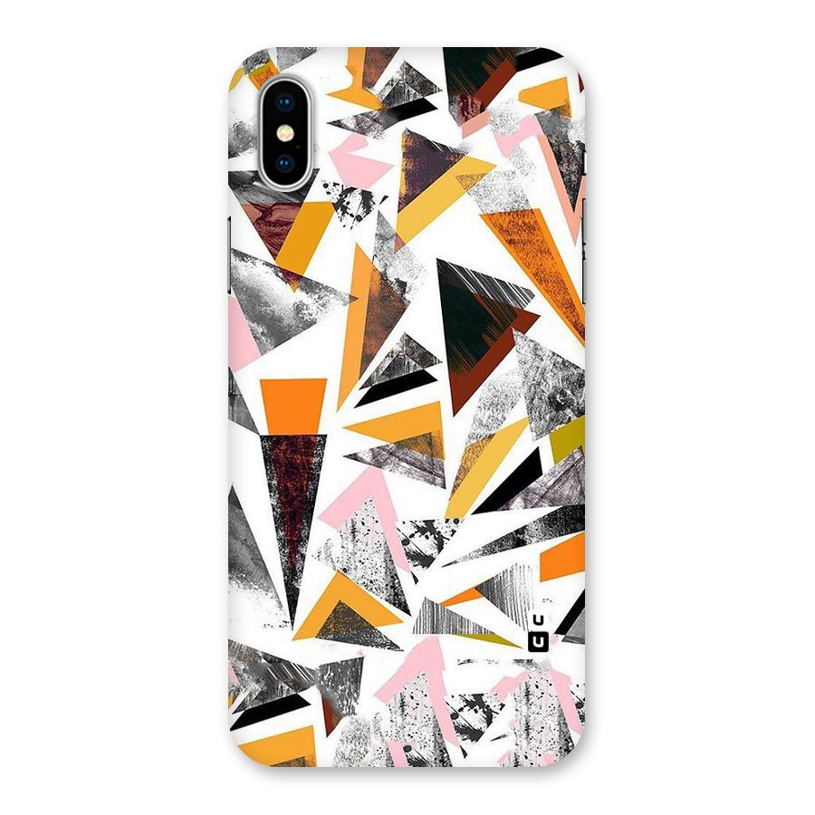 Abstract Sketchy Triangles Back Case for iPhone X