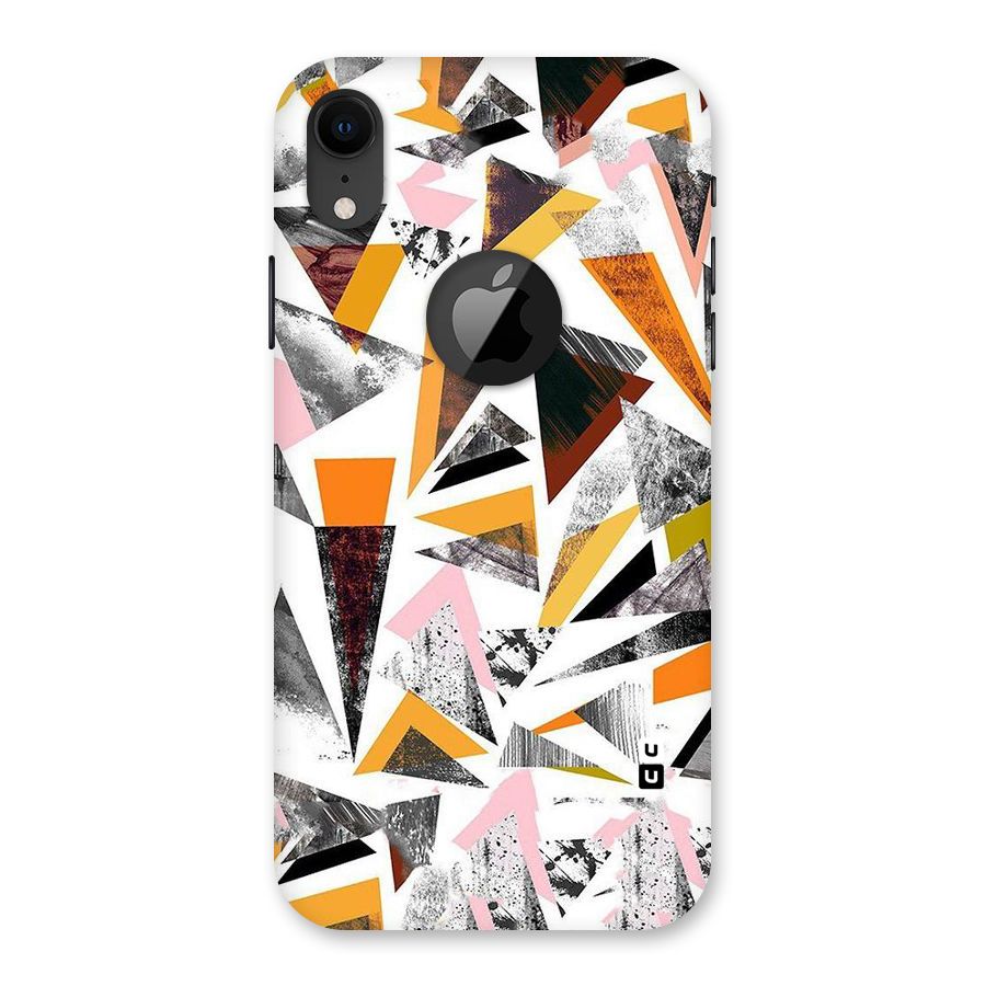 Abstract Sketchy Triangles Back Case for iPhone XR Logo Cut
