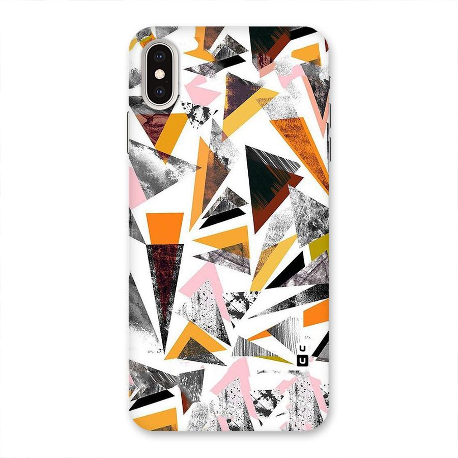 Abstract Sketchy Triangles Back Case for iPhone XS Max