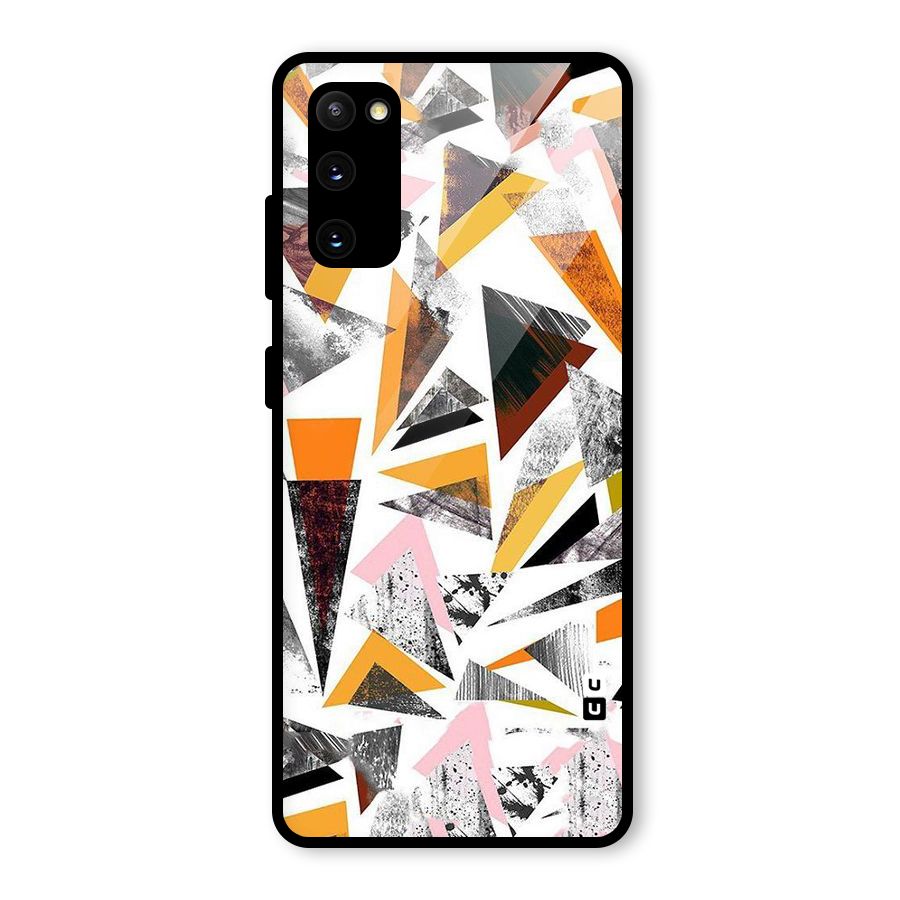 Abstract Sketchy Triangles Glass Back Case for Galaxy S20 FE 5G