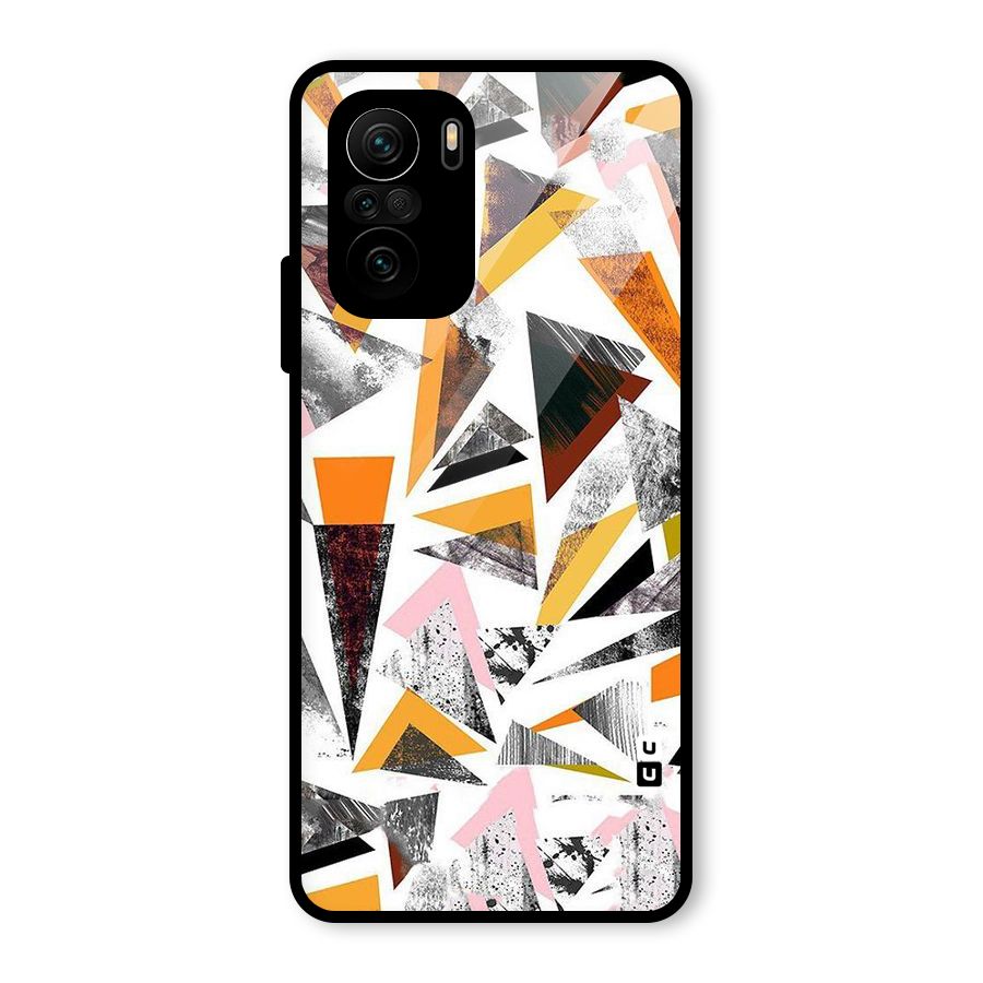 Abstract Sketchy Triangles Glass Back Case for Mi 11X Pro