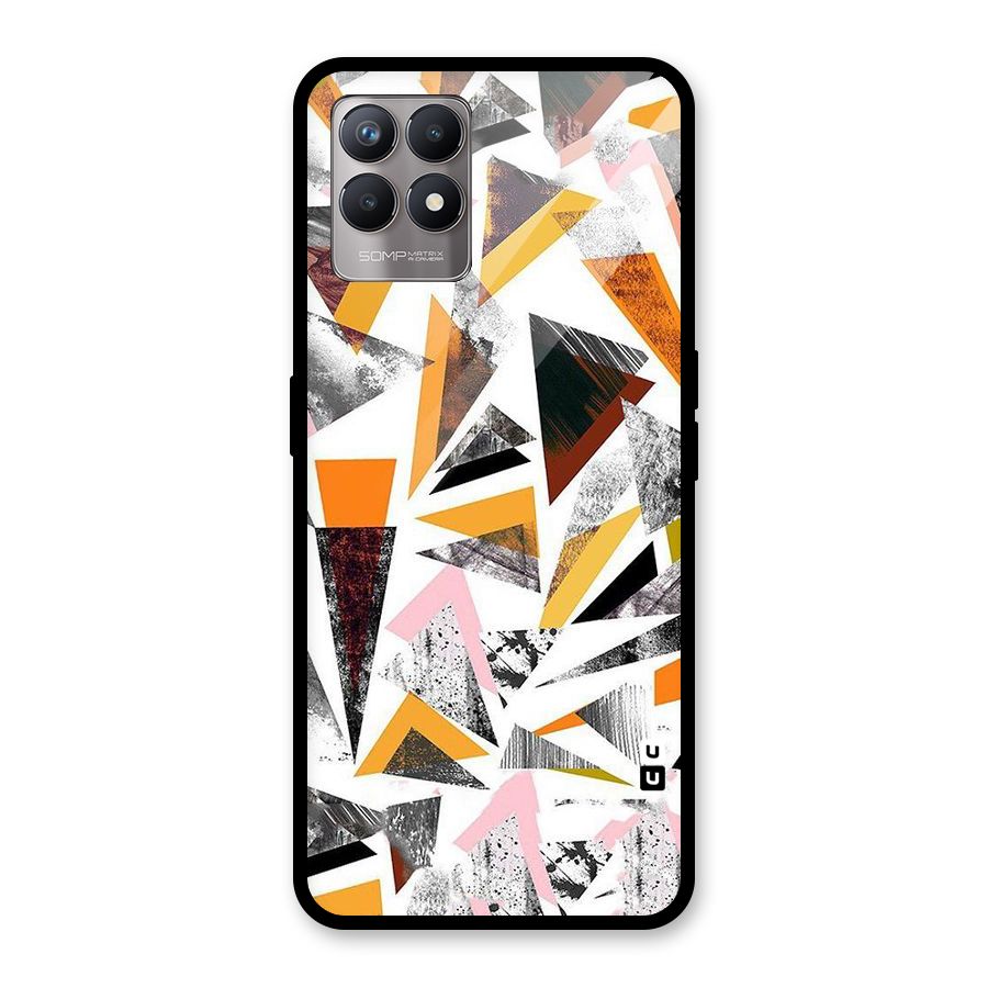 Abstract Sketchy Triangles Glass Back Case for Realme Narzo 50
