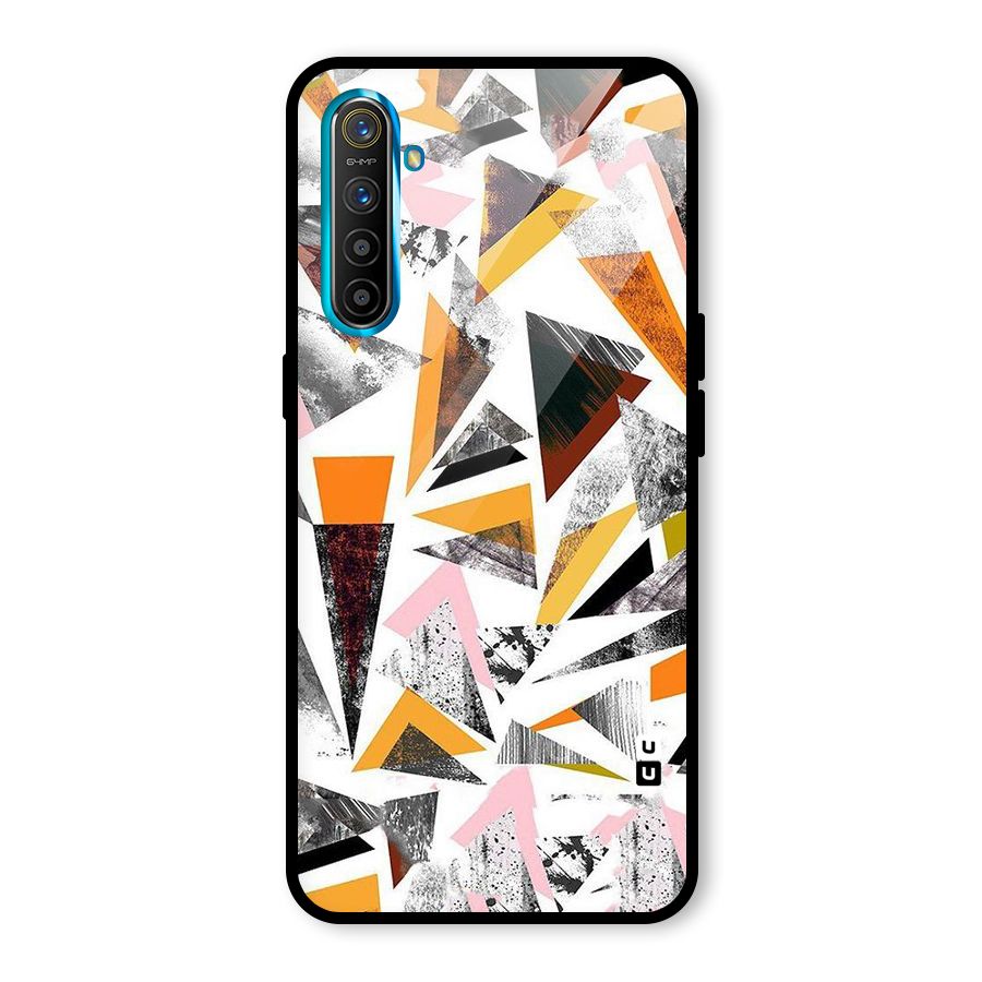 Abstract Sketchy Triangles Glass Back Case for Realme X2