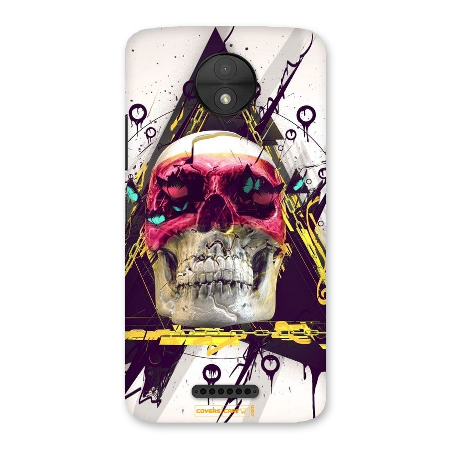 Abstract Skull Back Case for Moto C