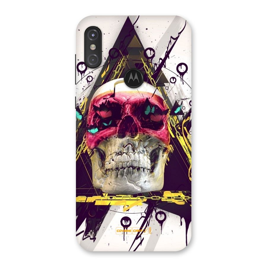 Abstract Skull Back Case for Motorola One Power