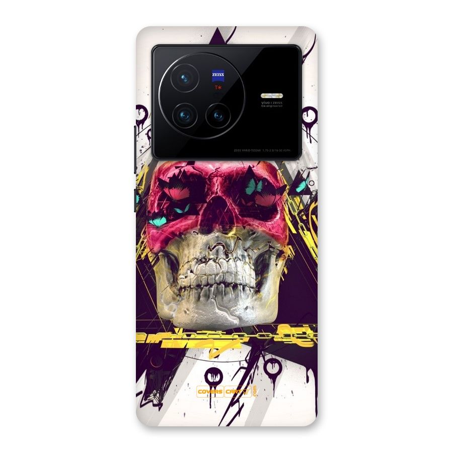 Abstract Skull Back Case for Vivo X80