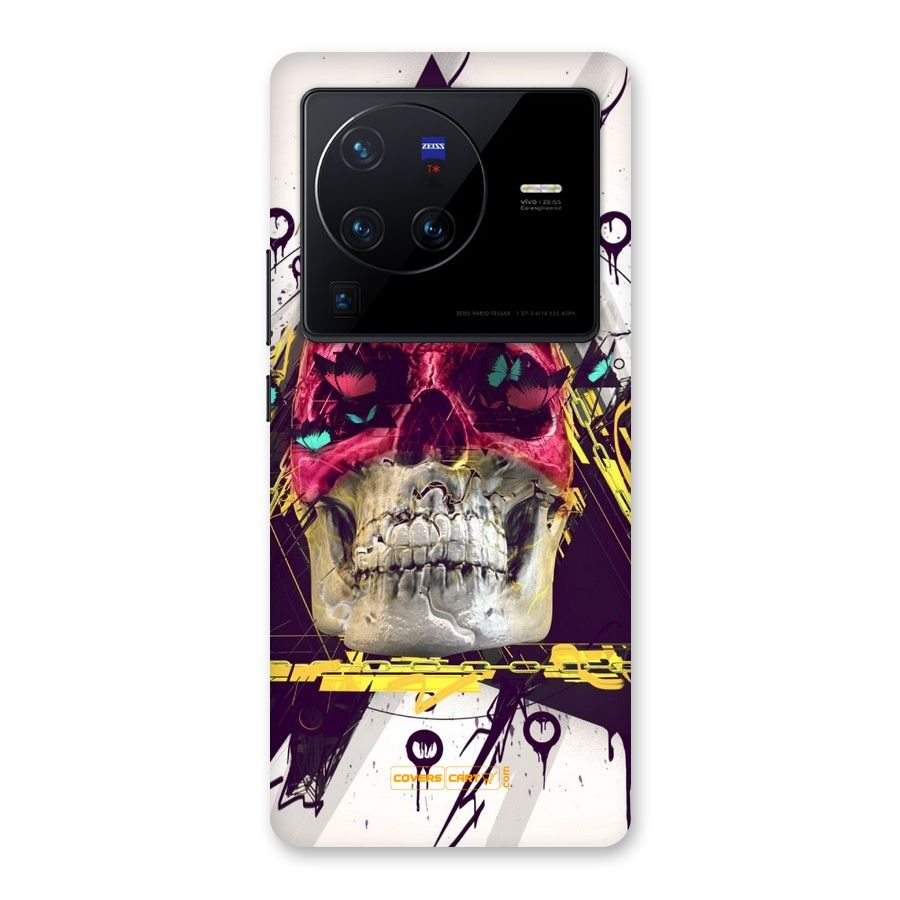 Abstract Skull Back Case for Vivo X80 Pro
