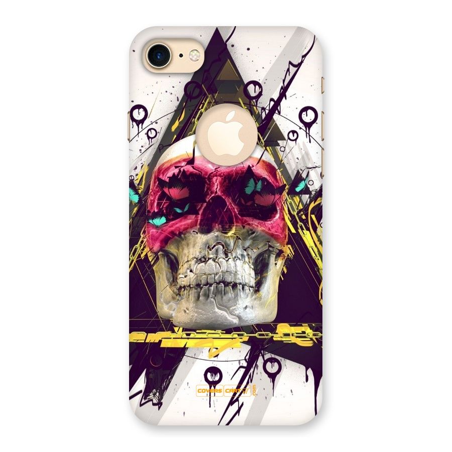 Abstract Skull Back Case for iPhone 7 Logo Cut