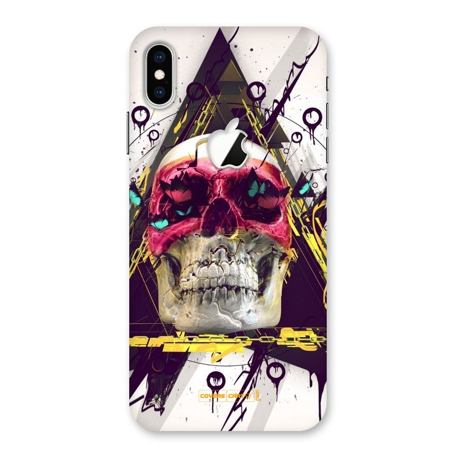 Abstract Skull Back Case for iPhone XS Max Apple Cut
