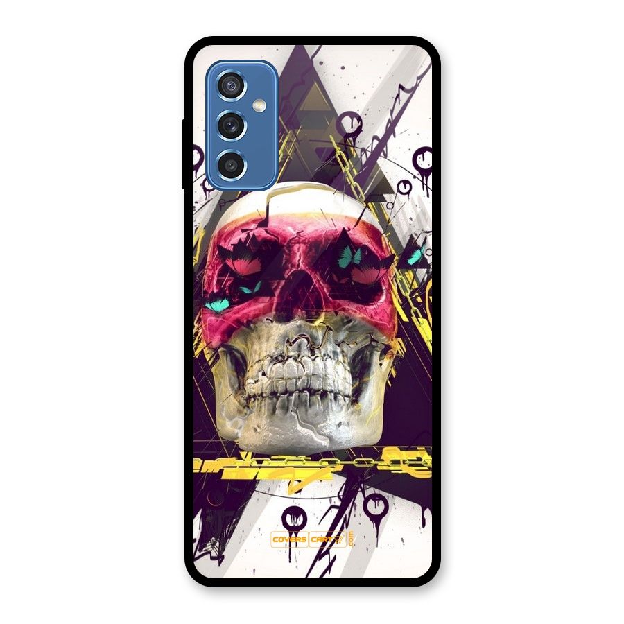 Abstract Skull Glass Back Case for Galaxy M52 5G