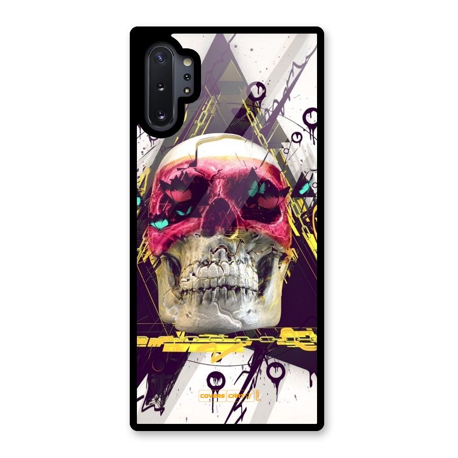 Abstract Skull Glass Back Case for Galaxy Note 10 Plus
