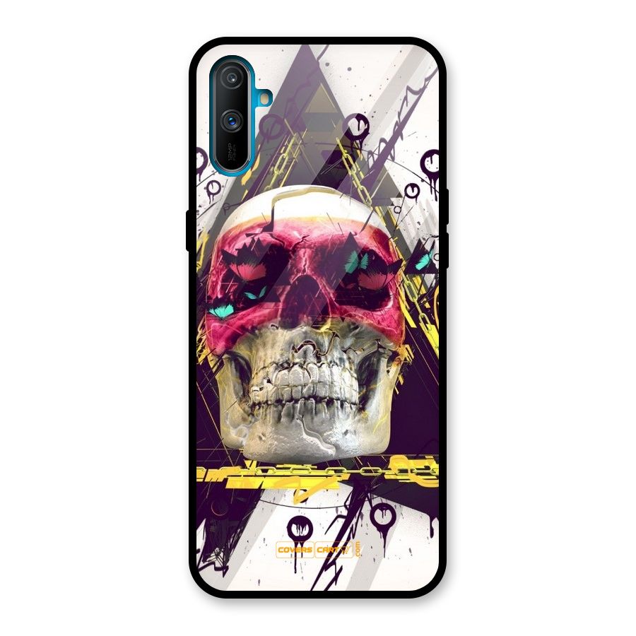 Abstract Skull Glass Back Case for Realme C3