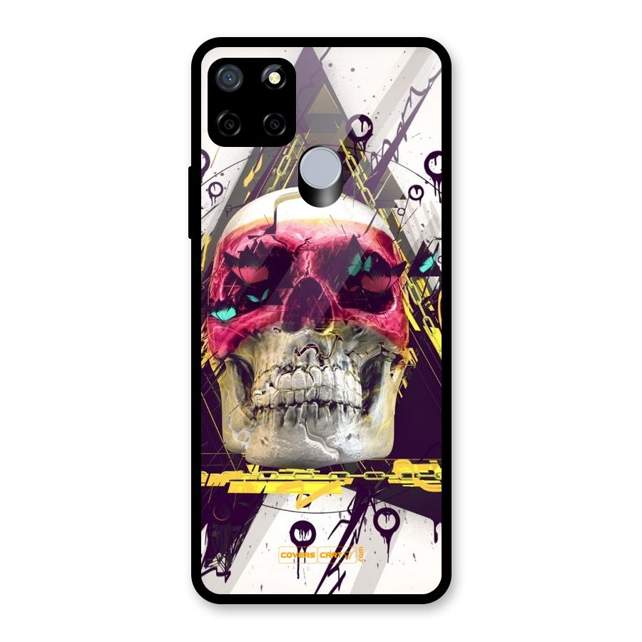 Abstract Skull Glass Back Case for Realme Narzo 20