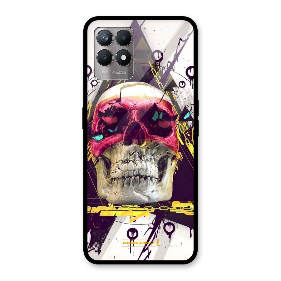 Abstract Skull Glass Back Case for Realme Narzo 50