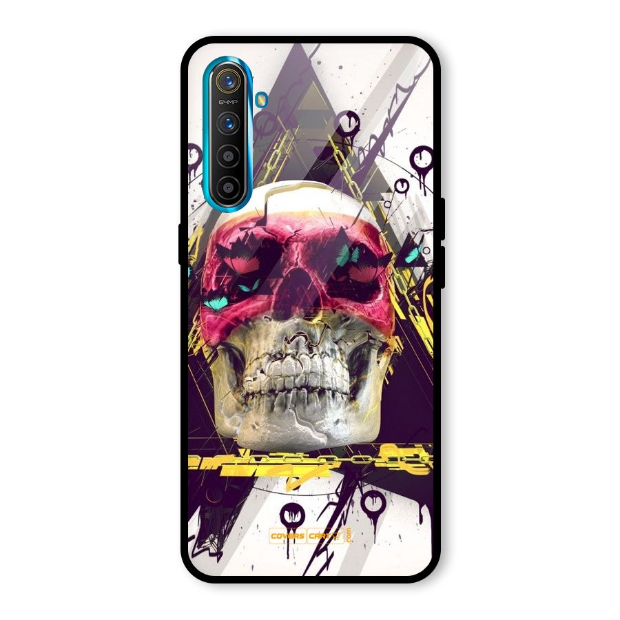 Abstract Skull Glass Back Case for Realme X2