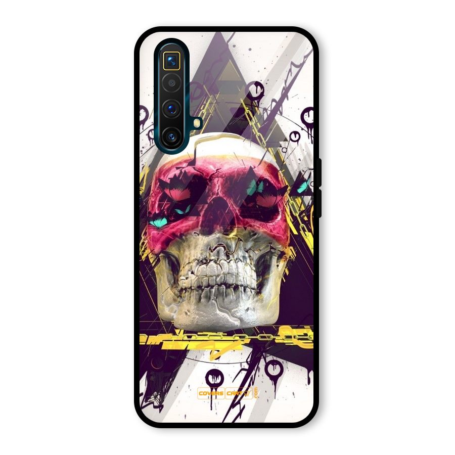 Abstract Skull Glass Back Case for Realme X3 SuperZoom