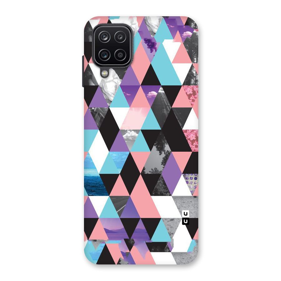 Abstract Splash Triangles Back Case for Galaxy A12