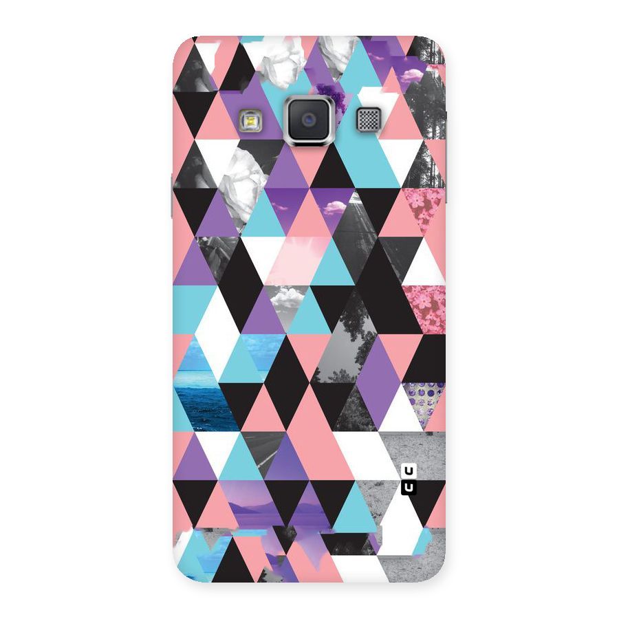 Abstract Splash Triangles Back Case for Galaxy A3
