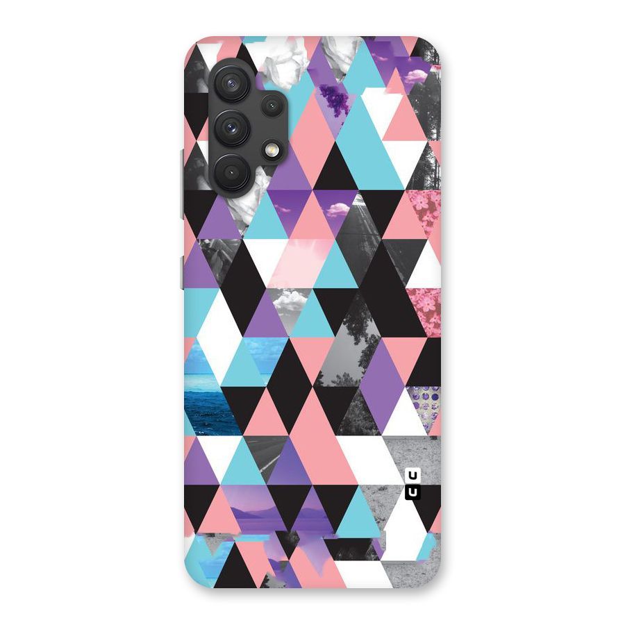 Abstract Splash Triangles Back Case for Galaxy A32