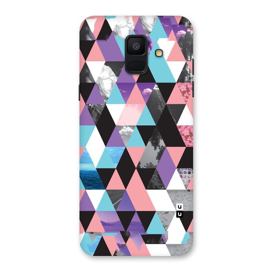 Abstract Splash Triangles Back Case for Galaxy A6 (2018)