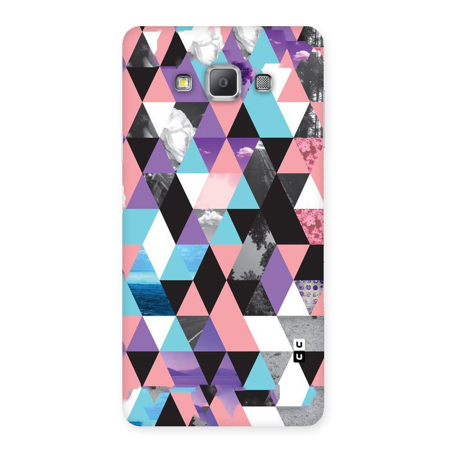 Abstract Splash Triangles Back Case for Galaxy A7