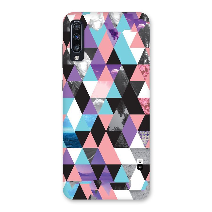 Abstract Splash Triangles Back Case for Galaxy A70