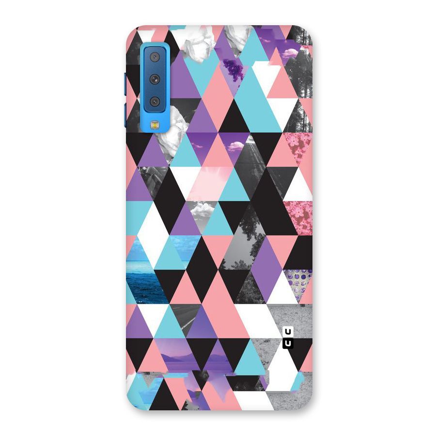 Abstract Splash Triangles Back Case for Galaxy A7 (2018)