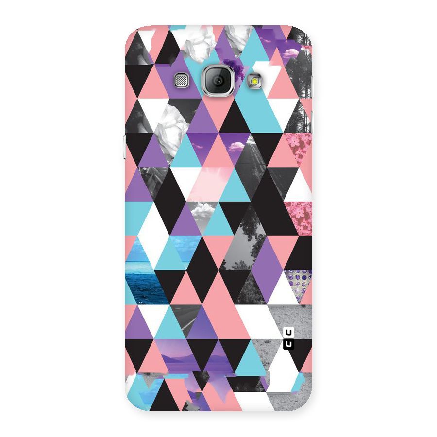 Abstract Splash Triangles Back Case for Galaxy A8